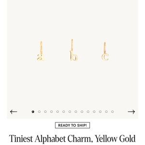 Tiniest Alphabet Charm ‘d’, Yellow Gold
